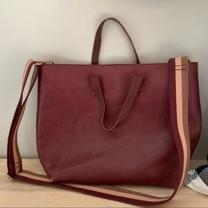 Madewell The Zip-Top Transport Leather Tote
